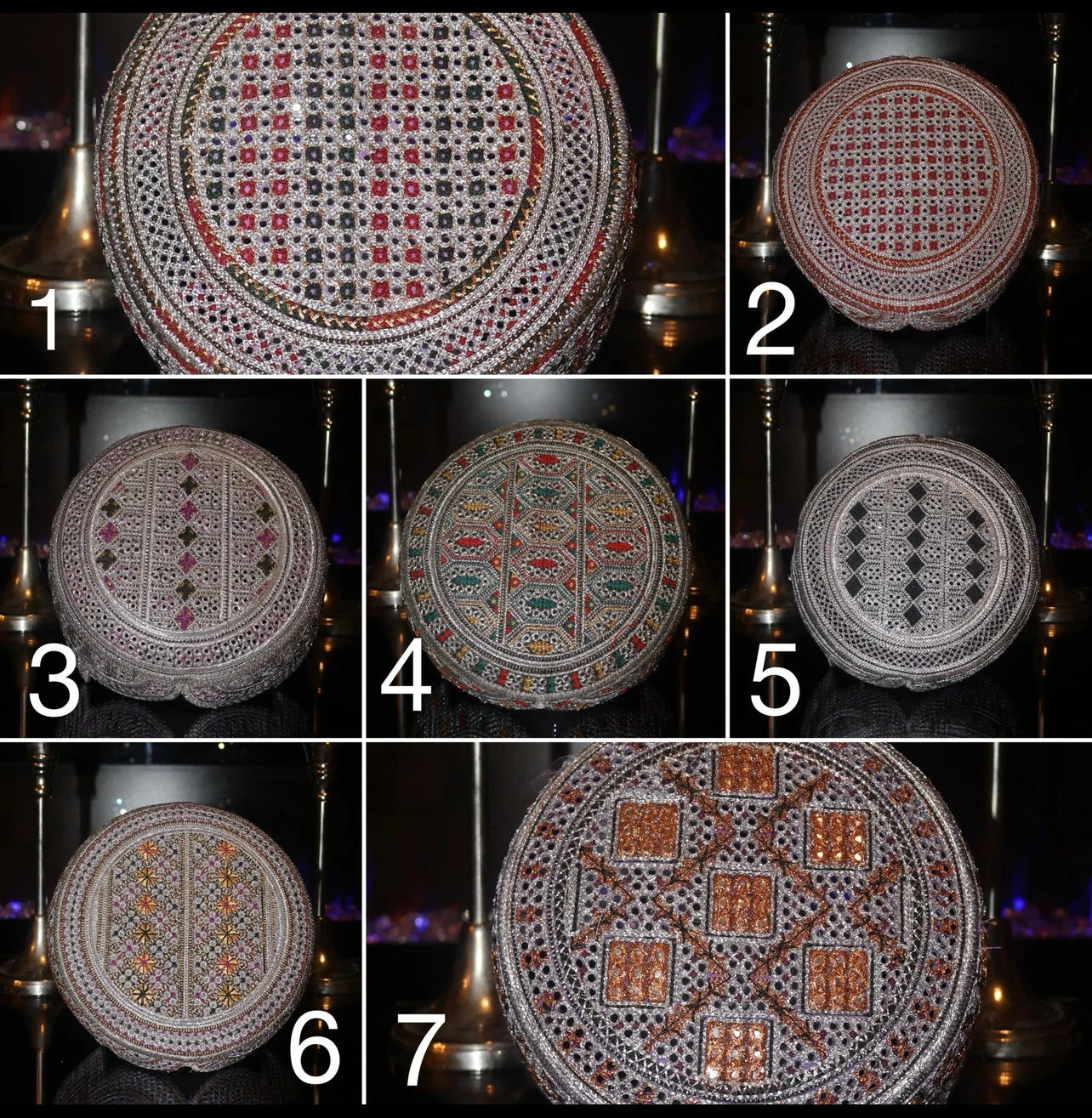 Afghan Kandahari Hand Stitched Hats