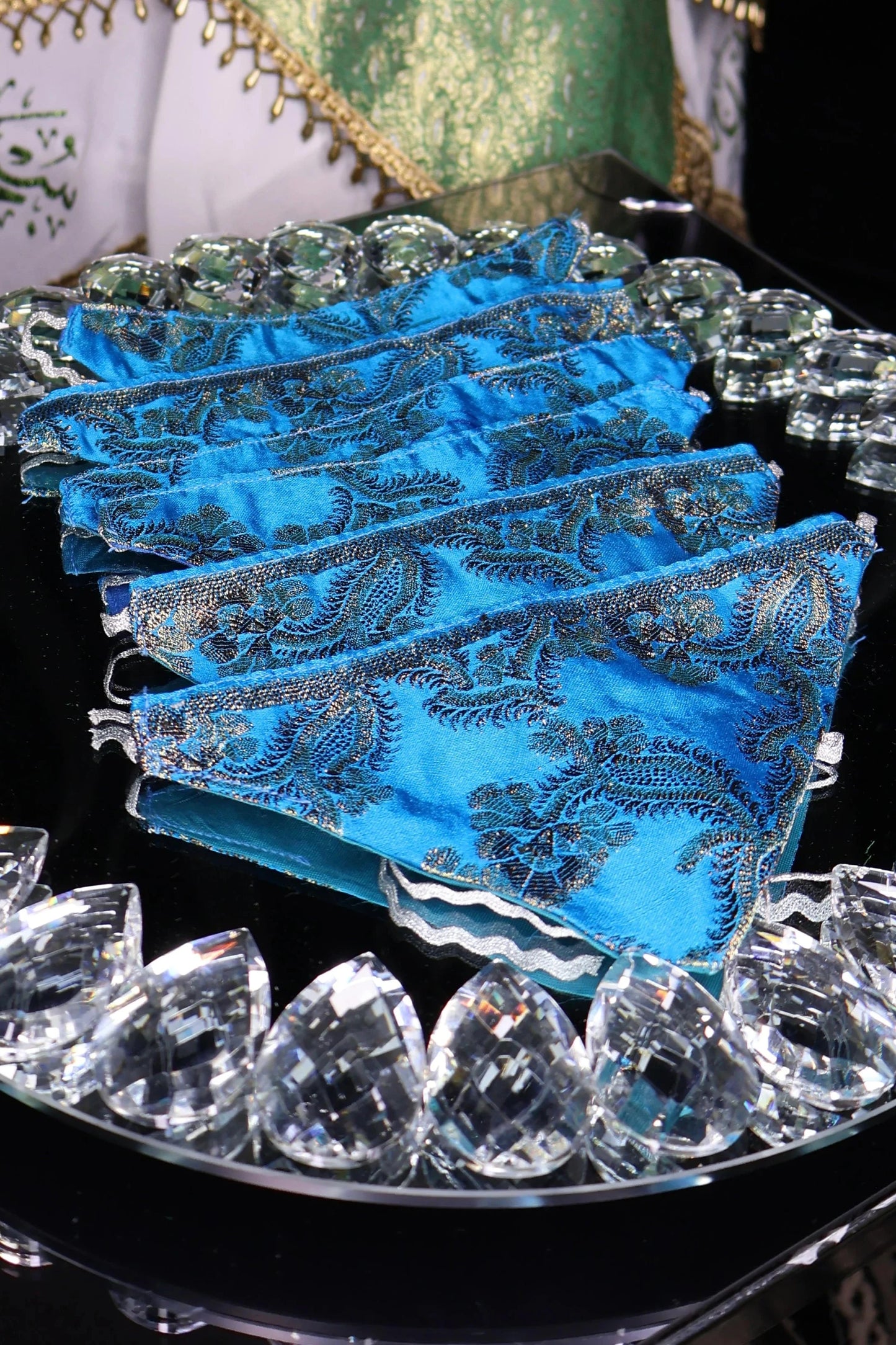 Handmade Afghan Henna Wraps (Blue)