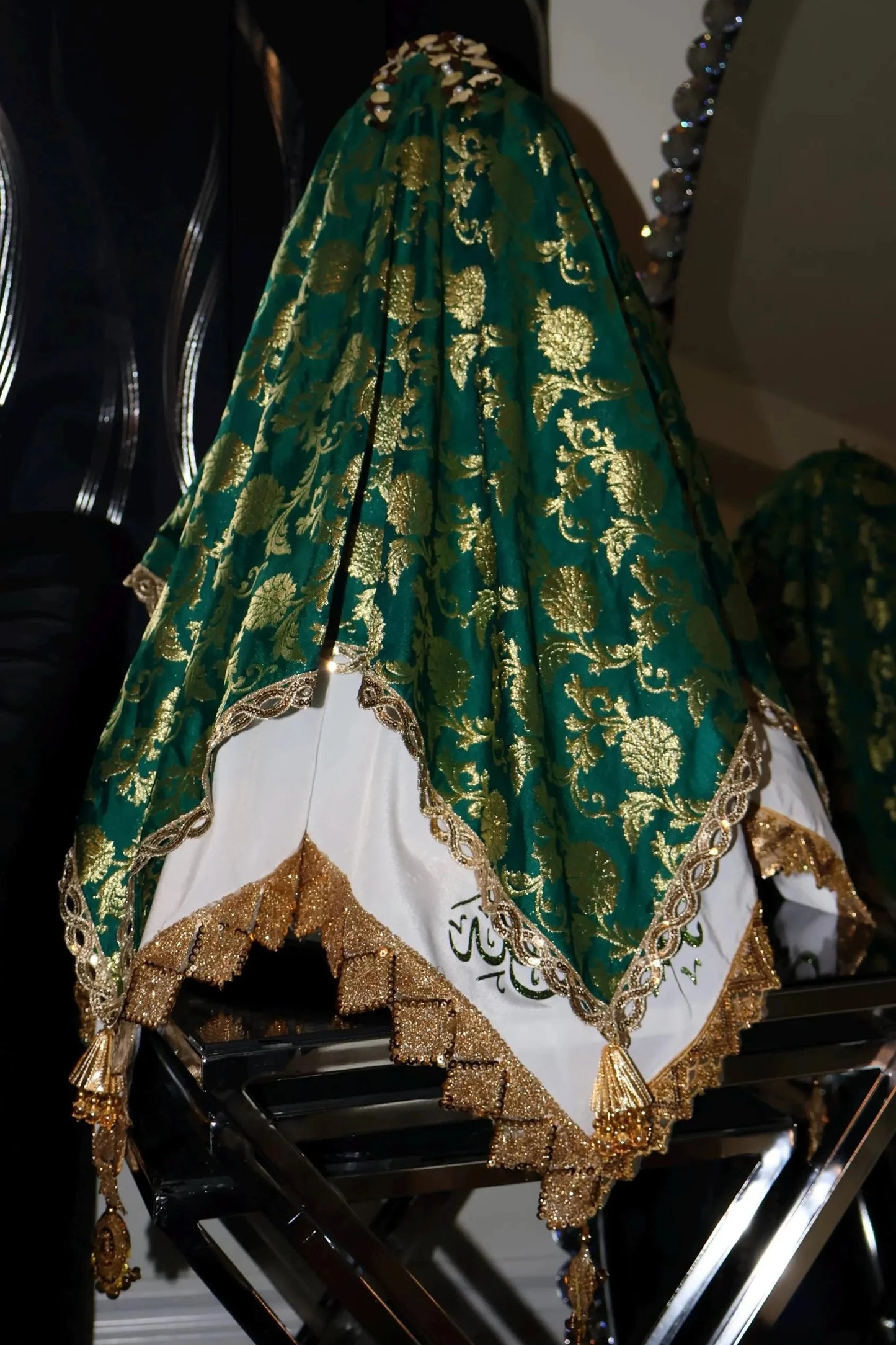 Handmade Kandahari Dusmal (Dark Green)