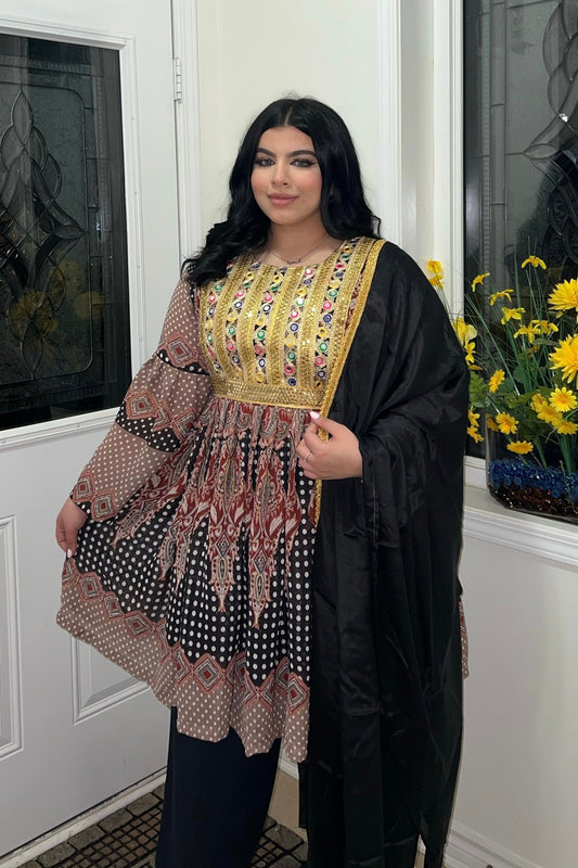 Afghan Dress - Hunoon