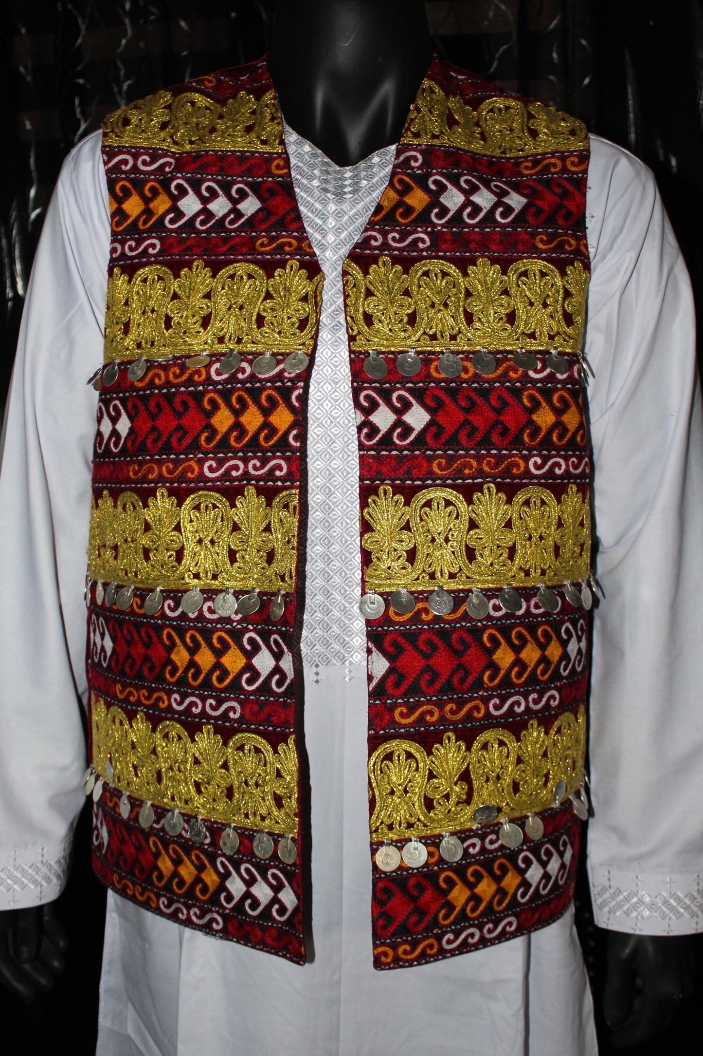 Afghan Mens Vest - Munib (Gold)