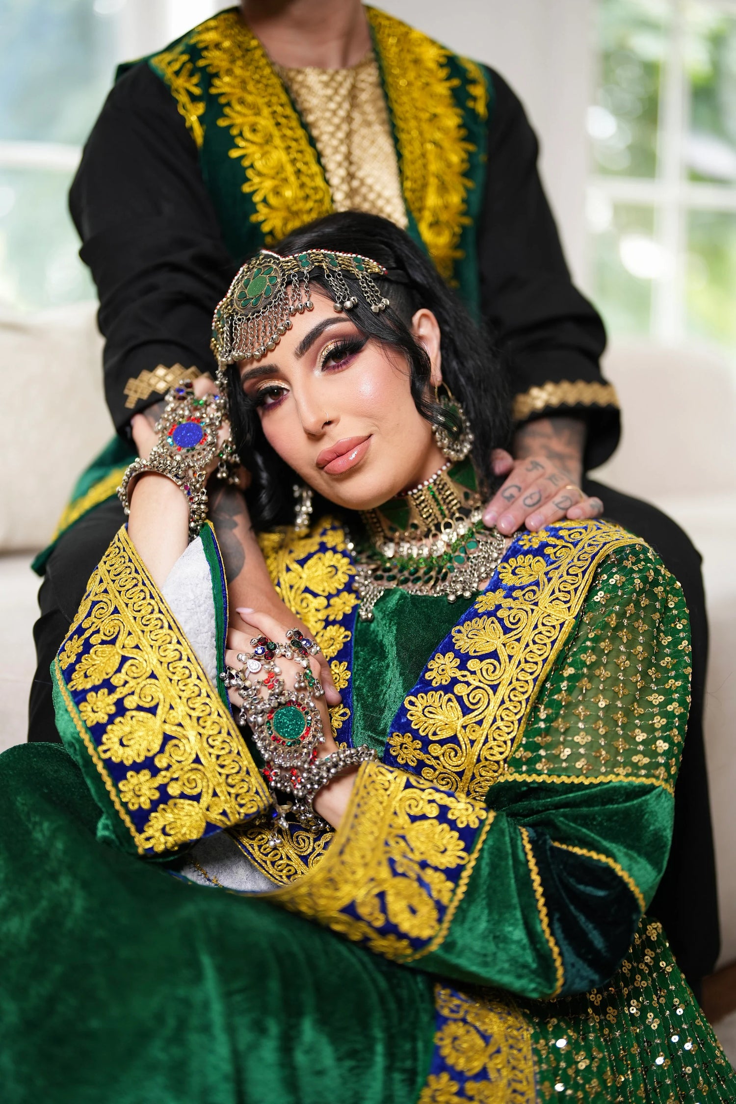 Afghan Vintage Green Nikkah Dress Zarhin Kali Afghan Vintage Green Nikkah Dress Zarhin Kali