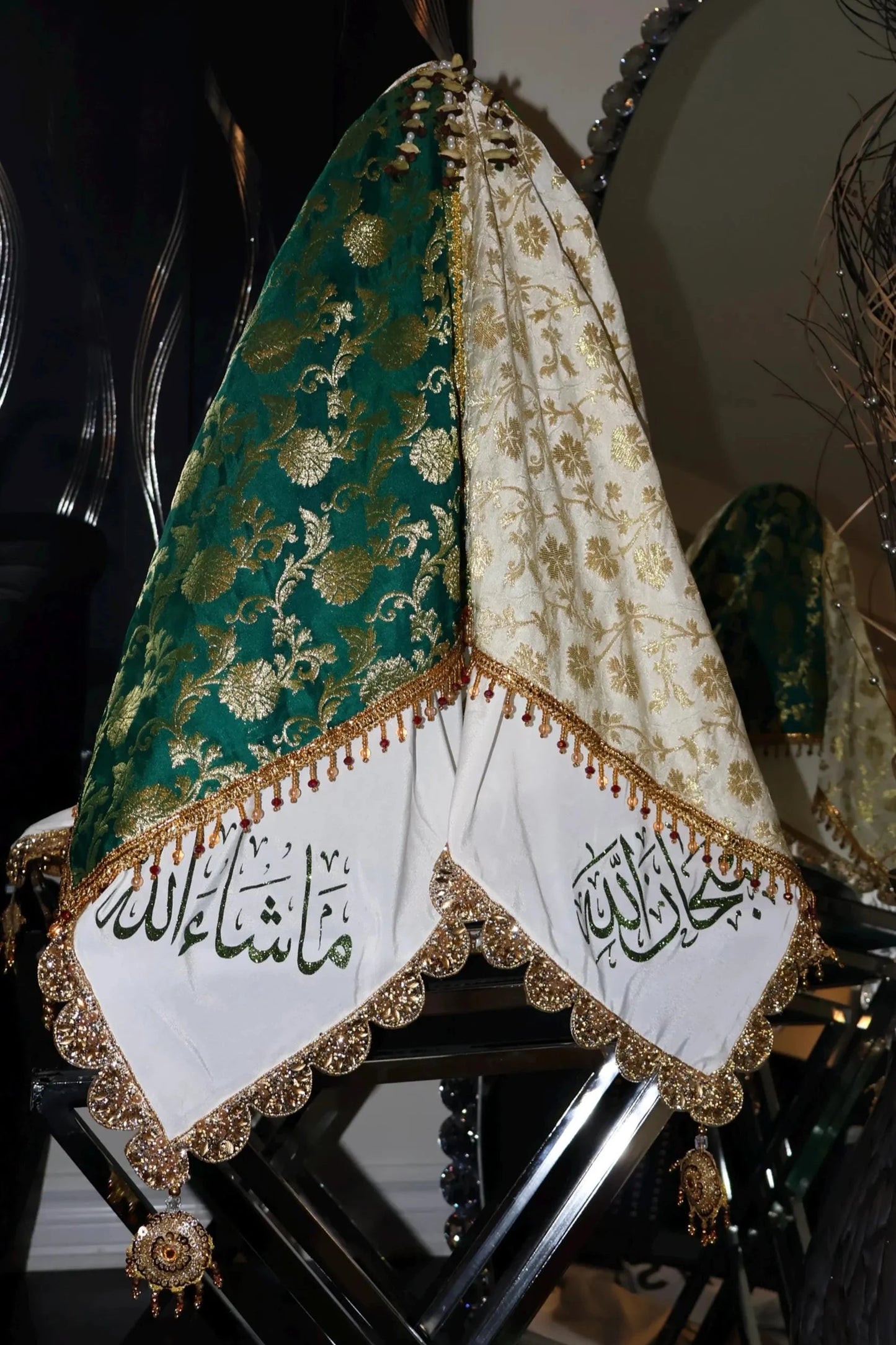 Handmade Kandahari Dusmal (Dark Green)
