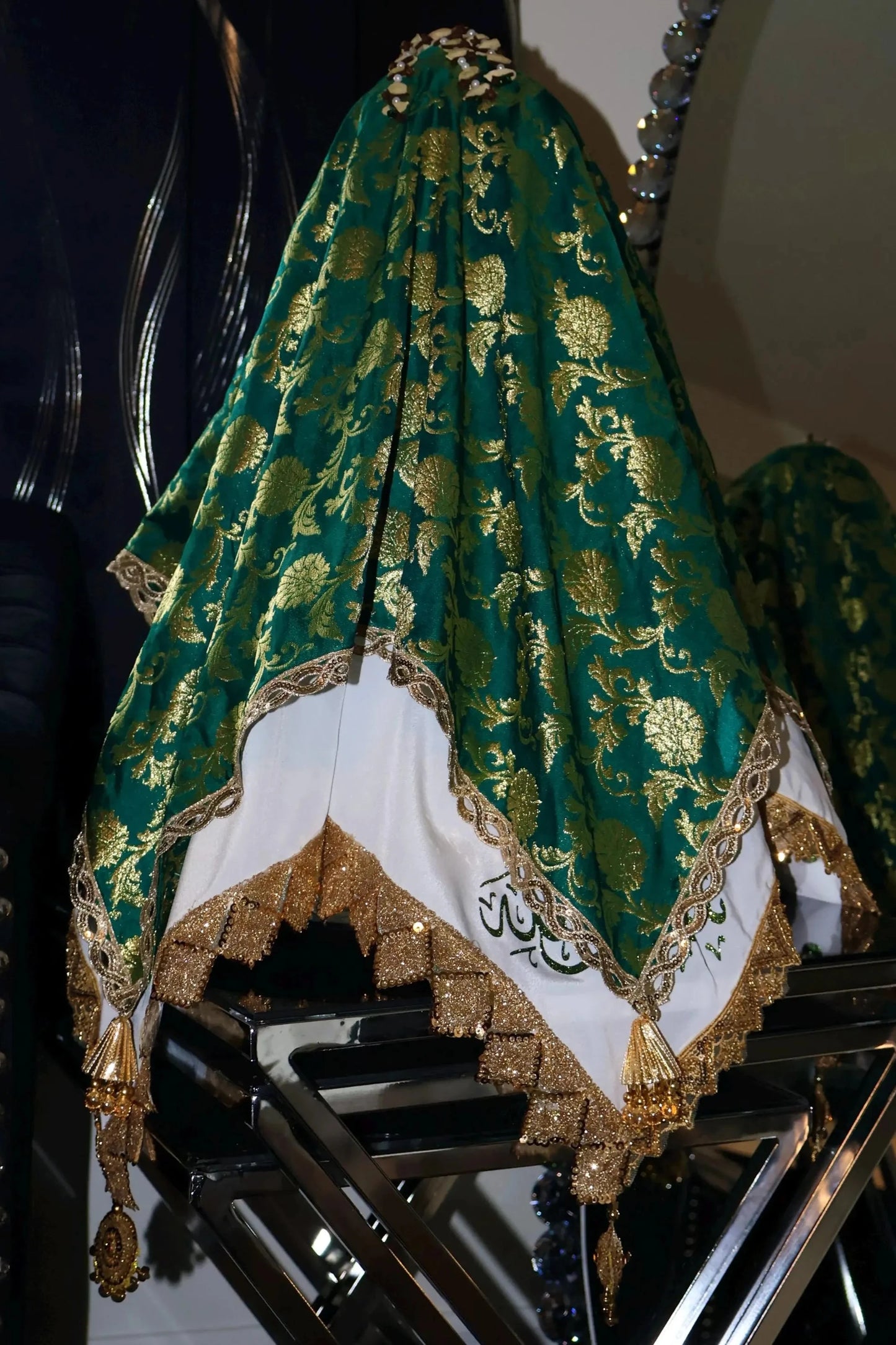 Handmade Kandahari Dusmal (Dark Green)