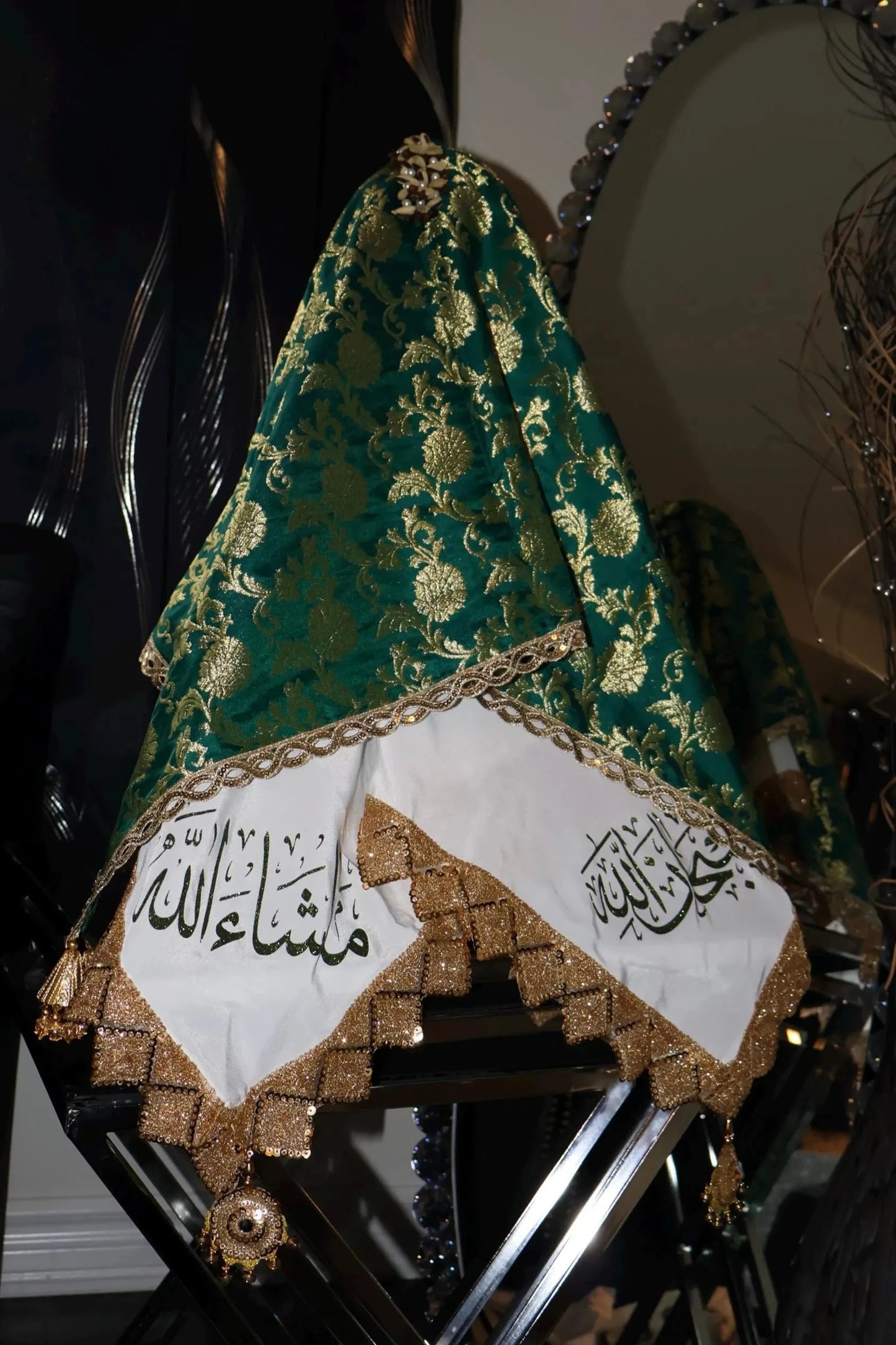 Handmade Kandahari Dusmal (Dark Green)